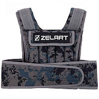 Жилет-утяжелитель наборной 10 кг жилет с регулировкой веса Zelart TA-7806-10