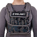 Жилет-навантажувач посилений 15 кг жилет з регулюванням ваги Zelart TA-7806-15, фото 5