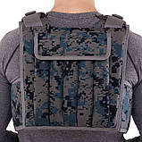 Жилет-навантажувач посилений 15 кг жилет з регулюванням ваги Zelart TA-7806-15, фото 6