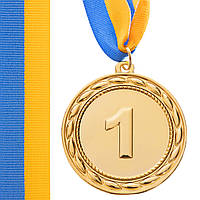 Медаль спортивная с лентой Zelart ABILITY C-4841 цвет золотой hd