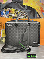 Кожаная сумка для МакБука 17 дюймов Луи Витон Сумка для ноутбука Louis Vuitton Портфель для документов