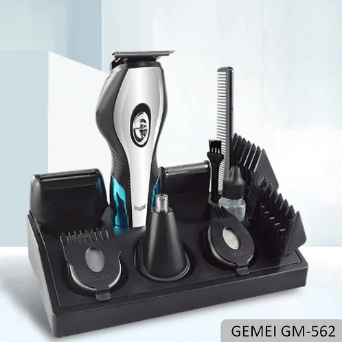 Машинка для стрижки волос 7в1 GEMEI GM-562, электростанок, триммер для бороды, машинка для бритья - фото 6 - id-p2141039219