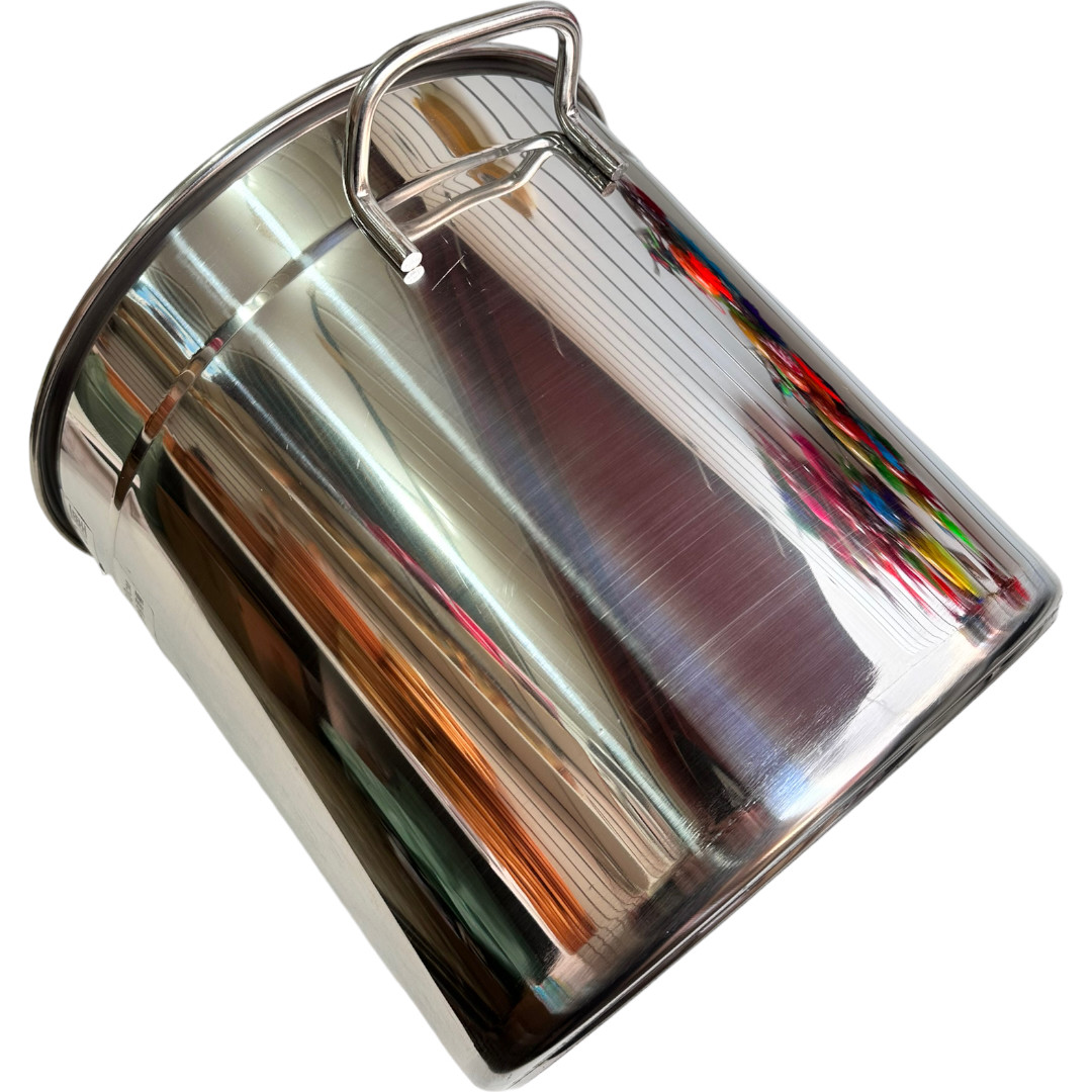 Каструля з нержавіючої сталі 35 л 35*35 см з кришкою