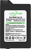 Аккумулятор SUNLYTOUR для PSP S110, PSP-S110, литий-ионный 1200 мАч, 3,7 В для Sony Playstation PSP 2000 3000