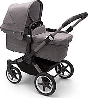 Универсальная коляска 2 в 1 Bugaboo Donkey 5 Mono, шасси Graphite текстиль Grey Melange (8717447431978)