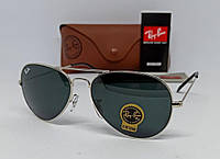 Ray Ban Aviator 58 сонцезахисні окуляри унісекс краплі чорні скло в сріблястому металі