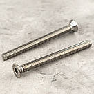 Гвинт М 6х70 мм DIN 7991 c потайною головкою і внутрішнім шестигранником з нержавіючої сталі А2, фото 3