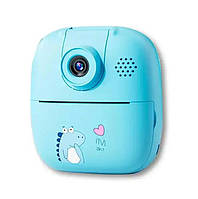 Фотокамера детская для моментальной печати с дисплеем и аккумуляторной батареей, Фотоаппарат детский с WIFI