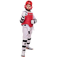 Набор экипировки для тхэквондо детский MTO BO-3102 размер S-0 (рост 130) цвет красный hd