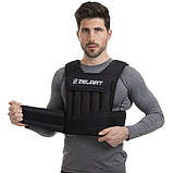 Жилет-обтяжувач набірний 20 кг жилет з регулюванням ваги Zelart FI-2630-20, фото 7