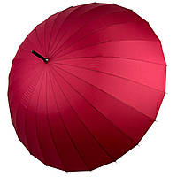 Однотонный механический зонт-трость на 24 спицы от Toprain, бордовый, топ