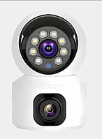 Домашняя камера видеонаблюдения WIFI 2DUAL LENS PTZ CAMERA APP:V380PRO 4MP