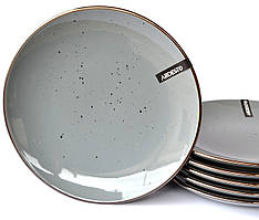 Тарілка десертна 6 шт Ardesto Bagheria 19 см AR2919GREY