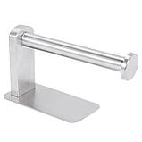 Набір для ванної кімнати тримач для туалетного паперу настінний металевий і 4 гачки, комплект, фото 2