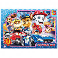 Пазлы G-Toys 117 элем Paw Patrol (Щенячий патруль) 0877 19*14*3 см в коробке+плакат