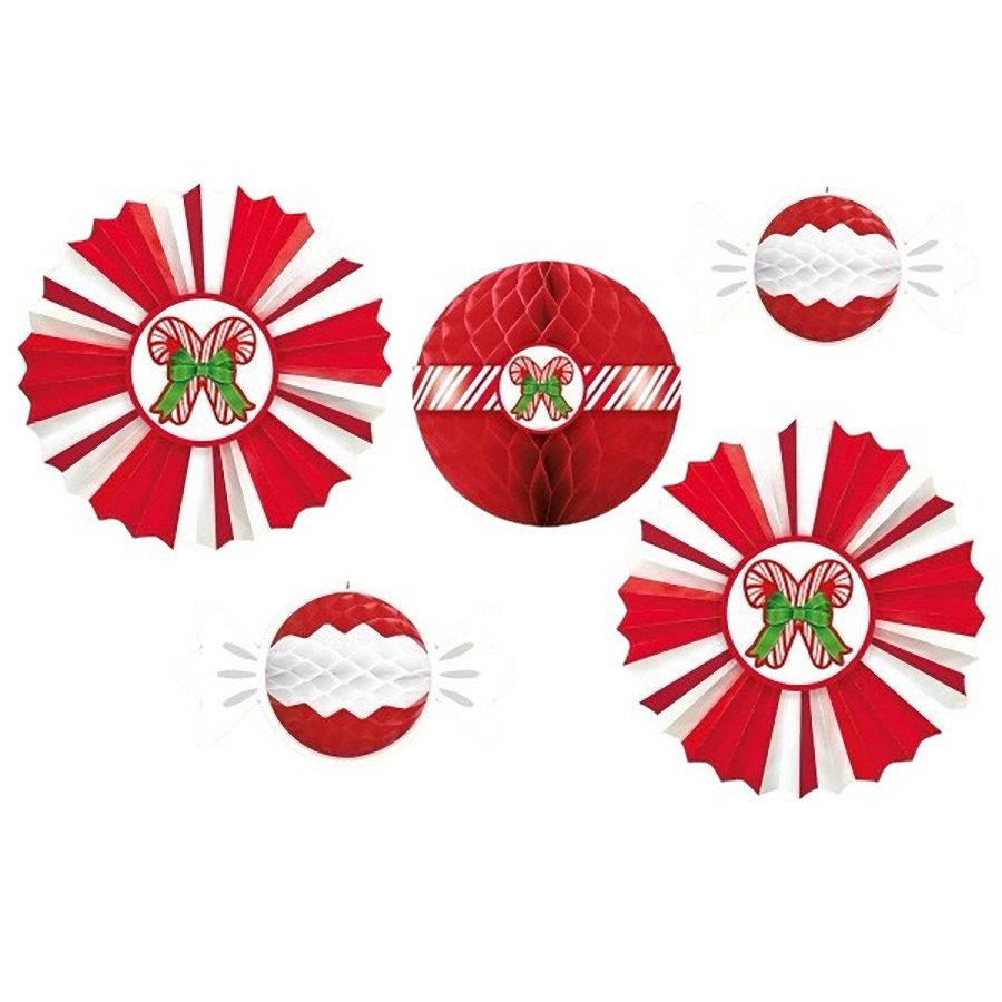 Набір новорічних декорацій Льодяники 5 од