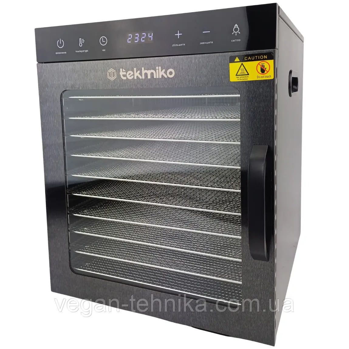 Професійний дегідратор Tekhniko DH-10H-BK Food Dehydrator (10 сталевих лотків)
