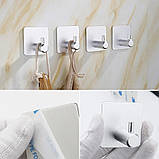 Набір для ванної кімнати тримач для туалетного паперу настінний металевий і 4 гачки, комплект, фото 6