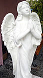 Ангел для пам'ятника. Статуя з бетону Ангел білосніжний 82 см, фото 5