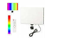 Світлодіодна прямокутна лампа для фото та відео зйомки RGBW LED PM26 для студійного освітлення 14 кольорів
