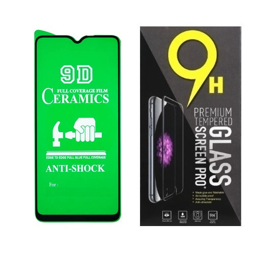 Протиударна захисна плівка Ceramics 9D для Samsung A326 Galaxy A32 5G Full Glue чорна рамка, глянцева