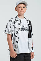 Рубашка-тениска хлопковая с нашивкой сбоку для мальчика/девочки JO JO