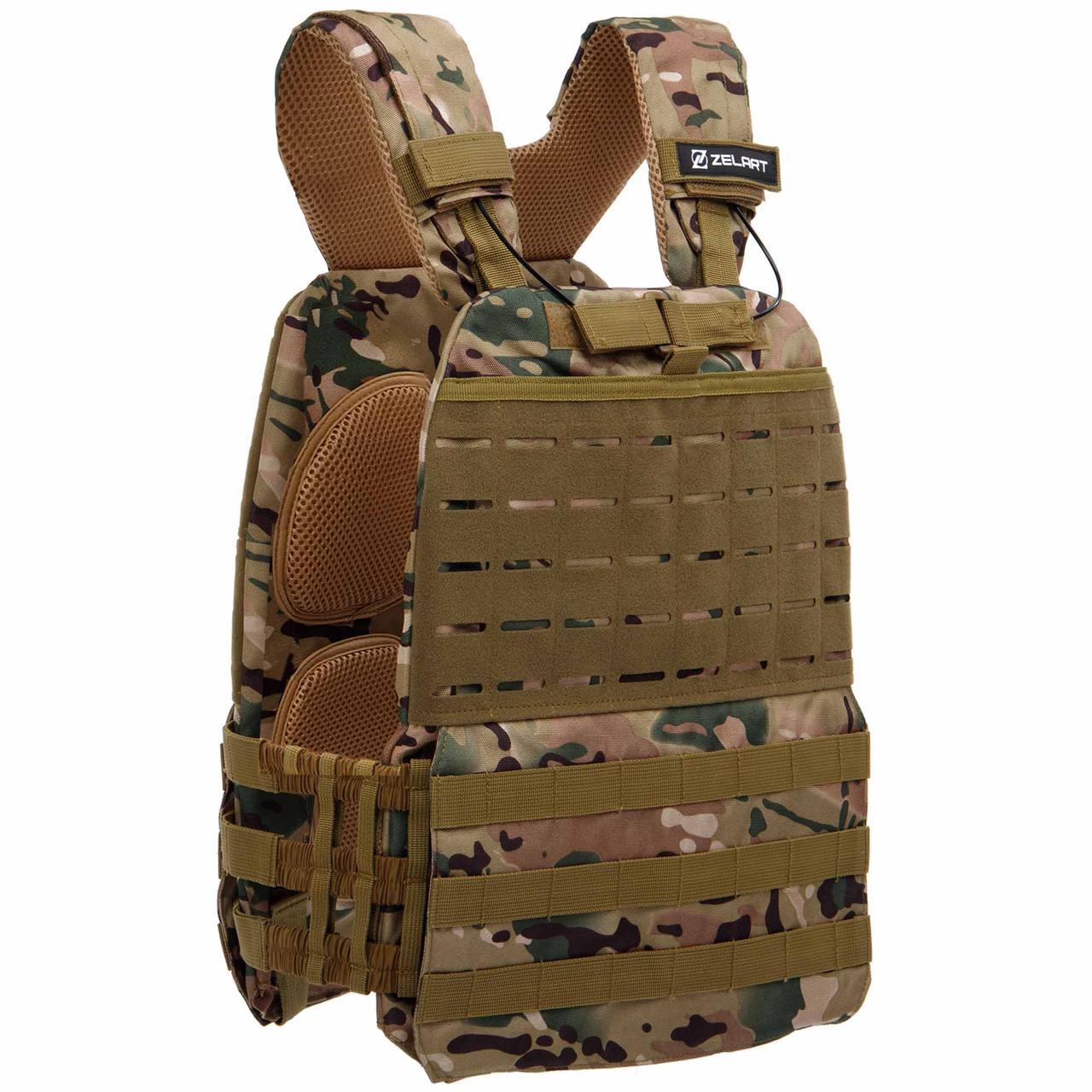 Жилет-обважнювач збірний 10 кг жилет із регулюванням ваги Zelart TA-0900, фото 1