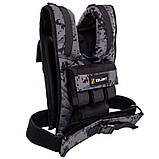 Жилет-обважнювач збірний 10 кг жилет із регулюванням ваги Zelart TA-3271-1, фото 4