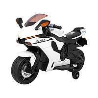Электромотоцикл со вспомагательными колесами Ramiz Superbike R1 6 В, белый (PA.TR1603.BIA)