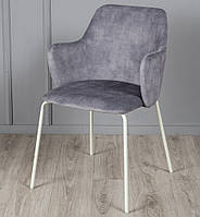 Стілець Белла сірий/ ноги білі PrestolTM