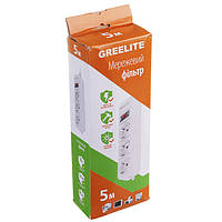 Удлинитель Greelite на 3 розетки 5 м SP3-5 White (4797) «T-s»