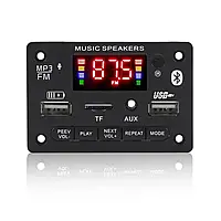 Mp3 модуль с bluetooth 5.0, FM радио, microSD, USB, микрофон, модель JX-810BT, черный цвет