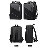 Рюкзак Oumantu 3688, міський портфель з відділенням для ноутбука 15.6<unk> — Чорний, фото 9