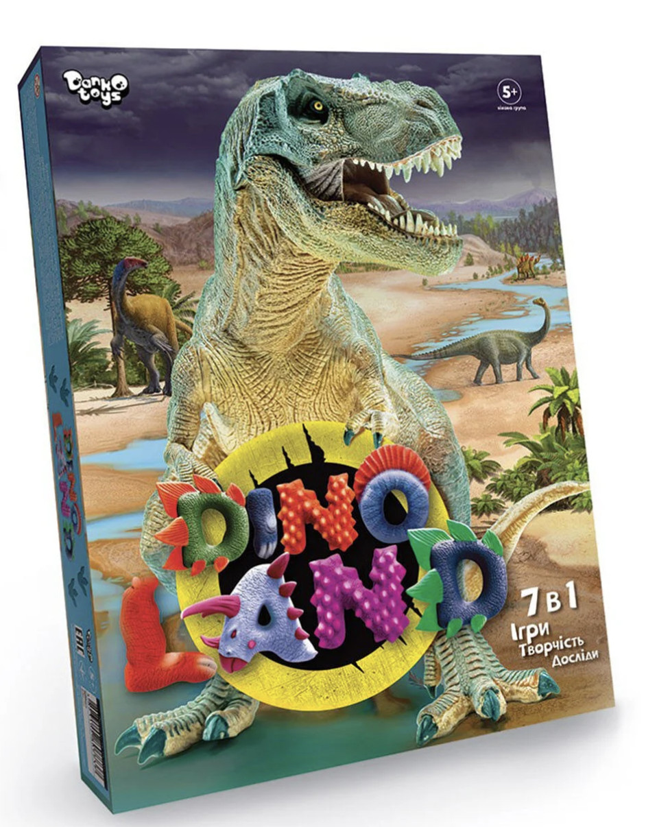 Креативна творчість "Dino land 7в1" Danko Toys укр (DL-01-01U)