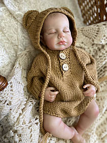 Силіконова Колекційна Лялька Реборн Reborn Хлопчик Тед Повністю Анатомічна (Вінилова Лялька) Висота 50