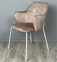 Стілець Белла бежевий/ ноги білі PrestolTM