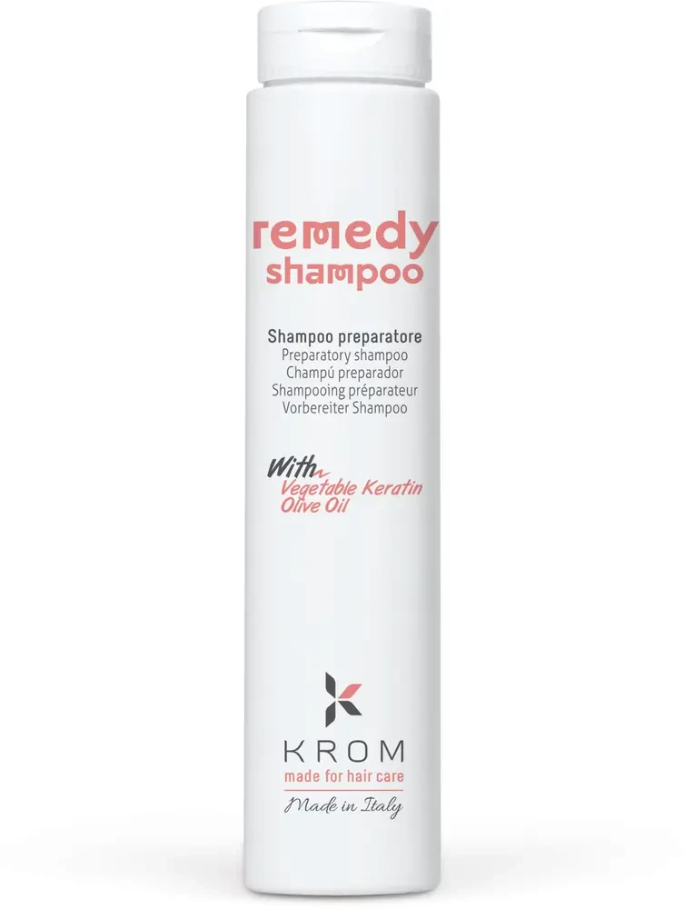 Krom Remedy Shampoo Відновлюючий шампунь з рослинним кератином та олією оливи 250мл (Оригінал), фото 1