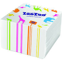 Салфетки столовые ZooZoo однослойные белые 24x23 см 100 шт. (4823019009293) tp