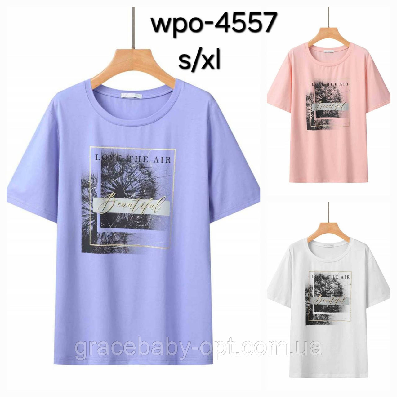 Футболка жіноча оптом, Glo-story, S-XL pp, No WPO-4557