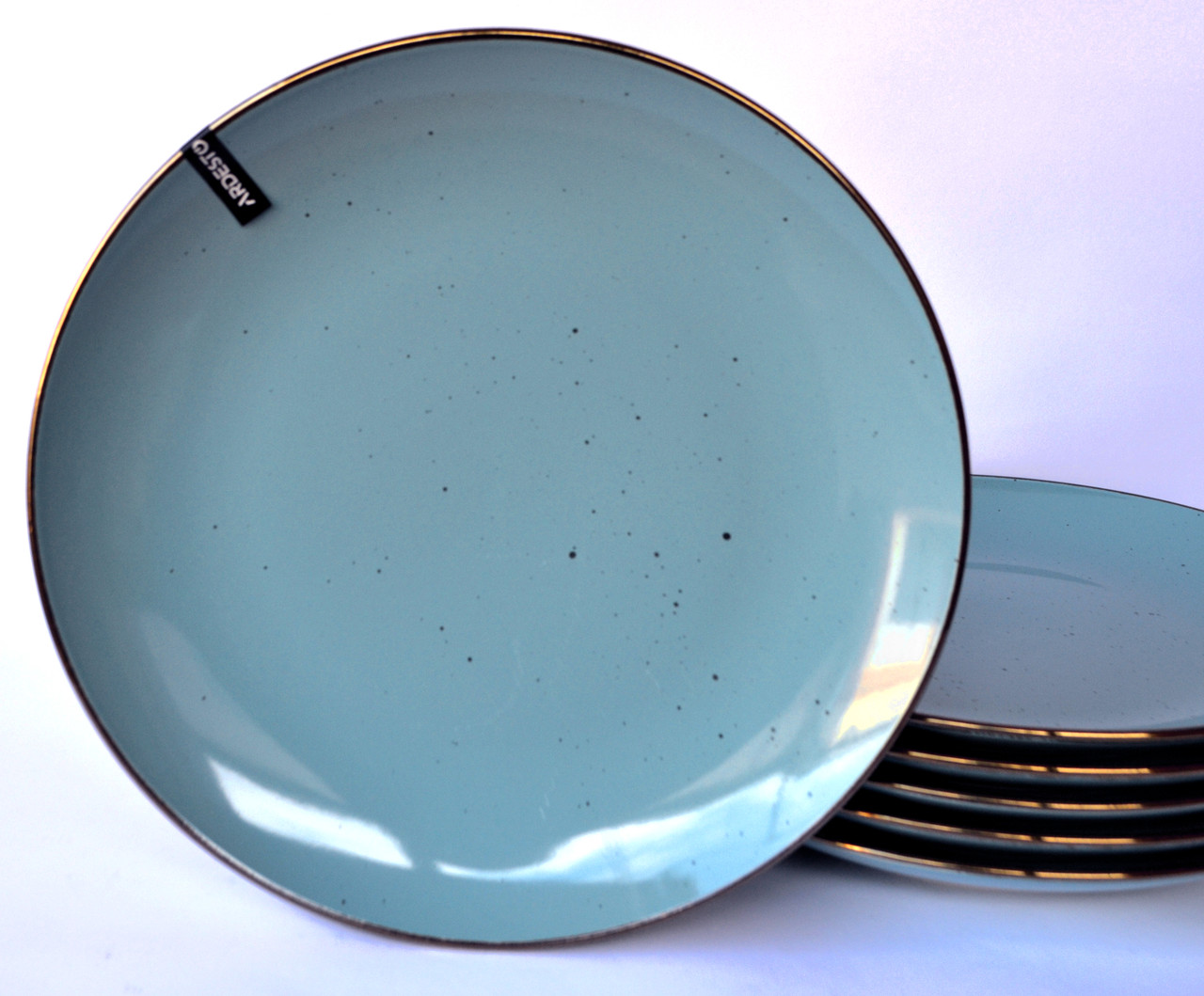 Тарілка обідня 6шт Ardesto Bagheria 26 см AR2926 BGC Misty Blue