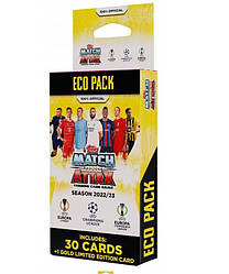 Картки ліга чемпіонів уефу ECO PACK MATCH ATTAX UEFA CHAMPIONS LEAGUE 2022/23 30 cards