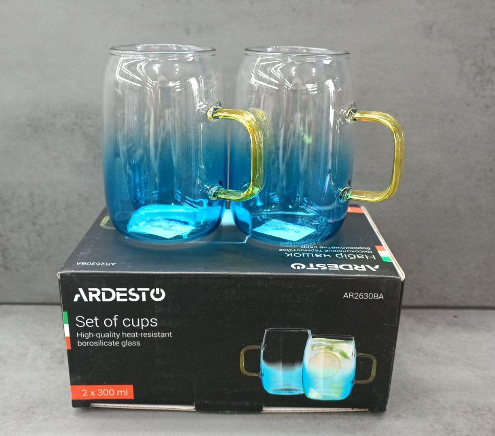 Набір чашок із боросилікатного скла 300 мл Ardesto (2630-BA)