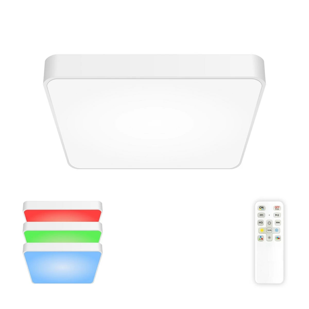 Люстра з пультом KUPER 60W+8W RGB S білий 400/400/55