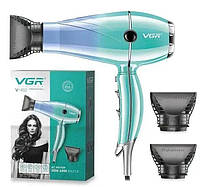 Фен для сушки укладки волос VGR V-452 электрофен с двумя концентраторами 2400 Вт