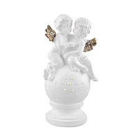 Статуетка Ангели на кулі біло-золоті (гіпс) AN0709-3(G)