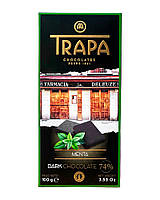 Шоколад черный со вкусом мяты Trapa Menta Dark Chocolate 74%, 100 г (8410679234866)