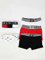 Нижня білизна Adidas 3шт чорний, білий, червоний