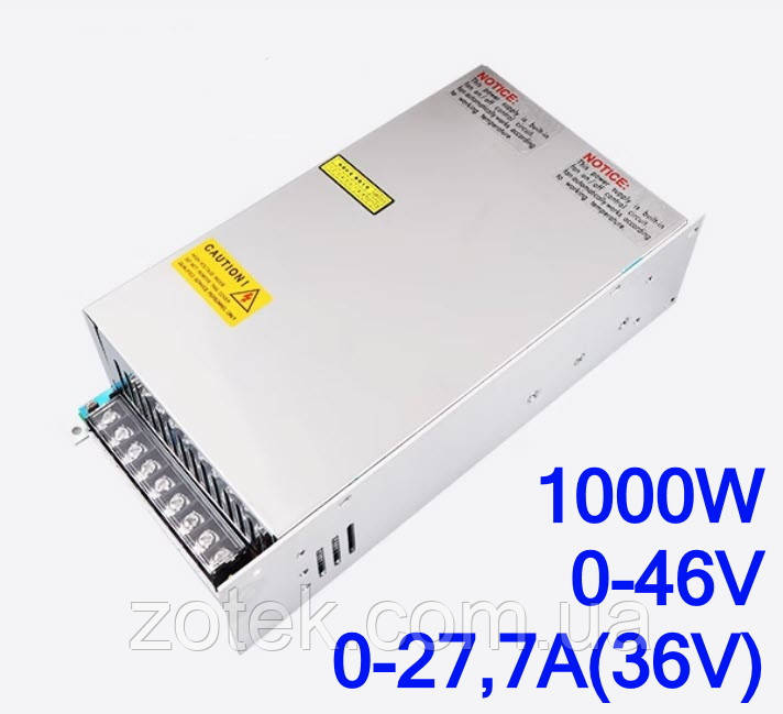 Регульований блок живлення 36V 0-27,7A 0-46V 1000W CHSTSI MS-1000-36