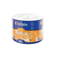 Диск DVD Verbatim 4.7Gb 16X Wrap-box 50шт MATT SILVER (43788) tp