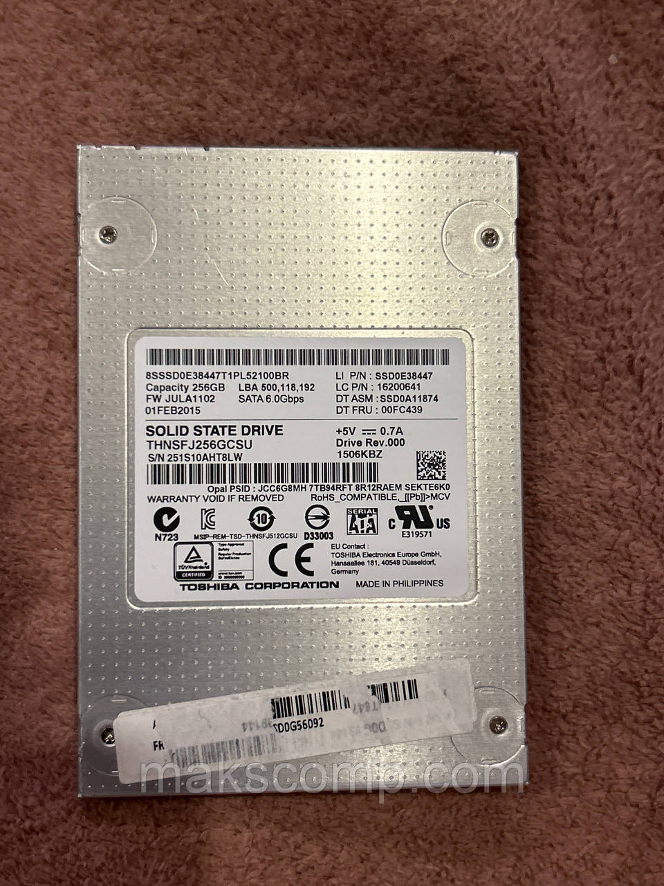 SSD Toshiba 256GB 2.5" SATAIII